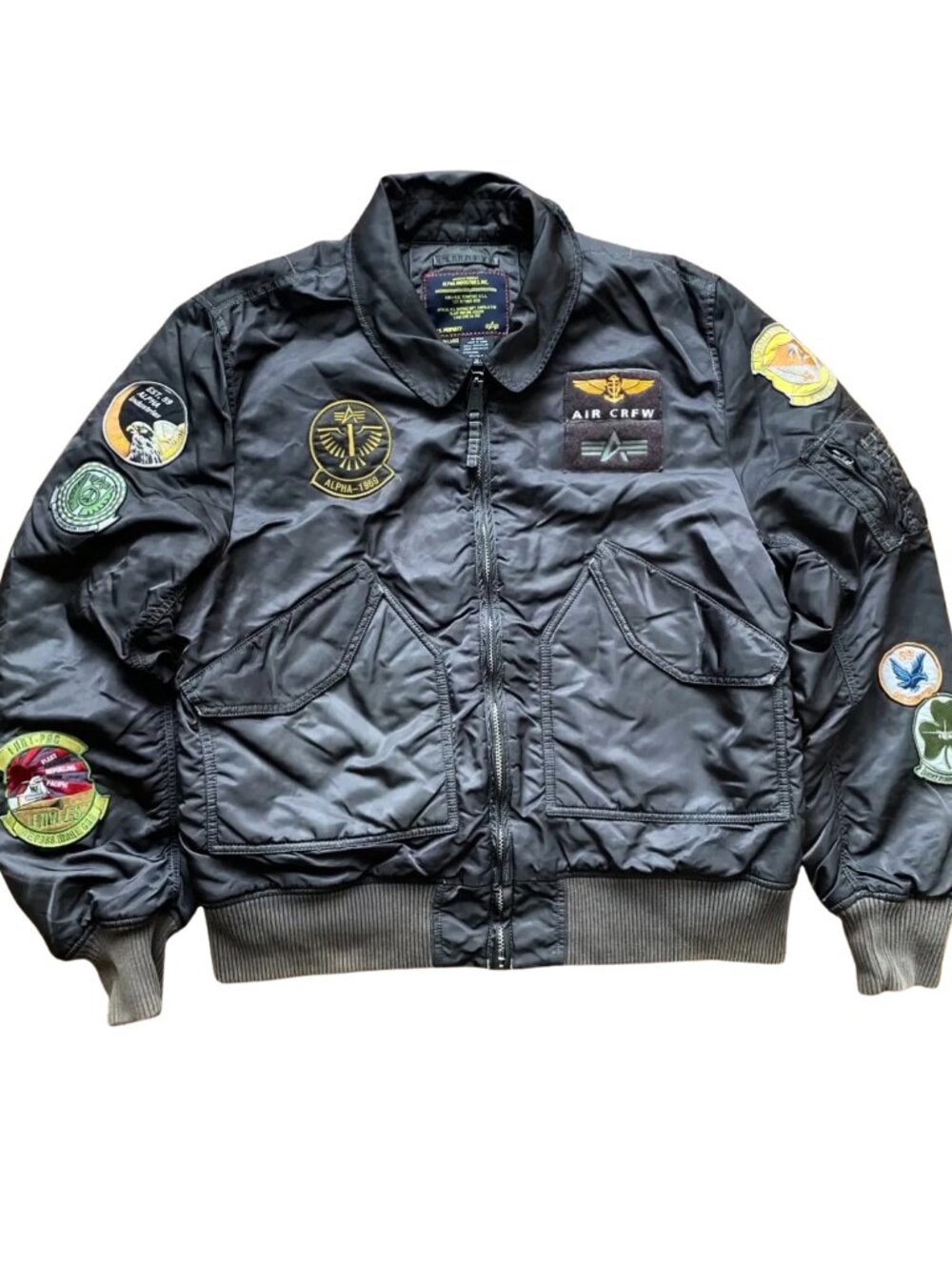 Alpha Industries Multi Patch MA1 Bomber CWU-45 Flyer’s Jacket XXL